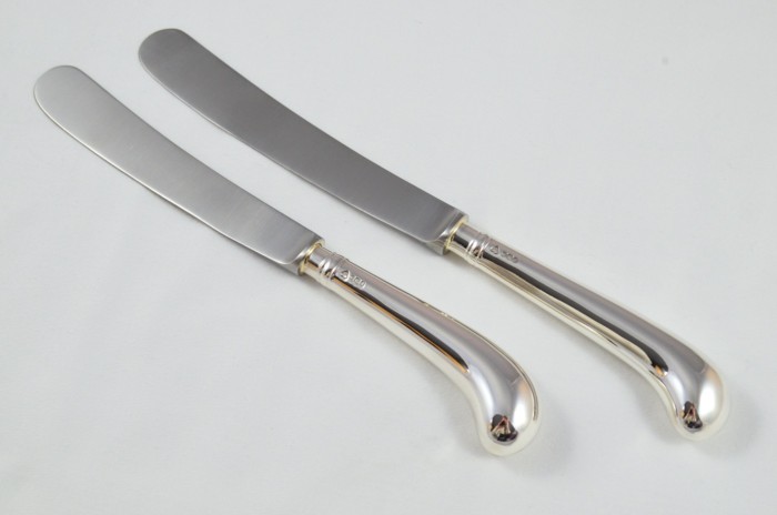 1974 Sterling Silver Pistol Sheffield 6 Dinner & 6 Dessert Knives A. Haviland Nye - Image 4