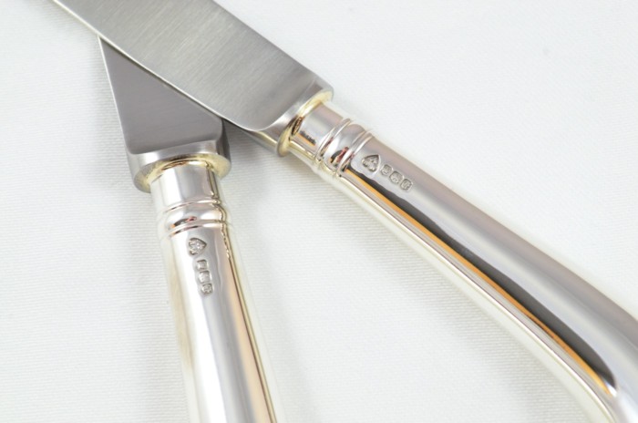 1974 Sterling Silver Pistol Sheffield 6 Dinner & 6 Dessert Knives A. Haviland Nye - Image 5