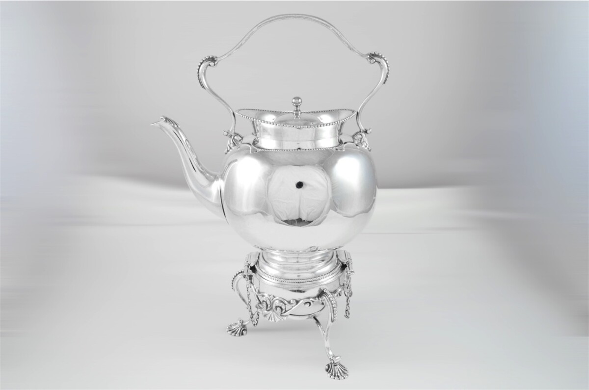 Victorian Silver Plated Spirit Kettle – Queen Anne Style by Harrison Brothers & Howson 1890's - Image 3