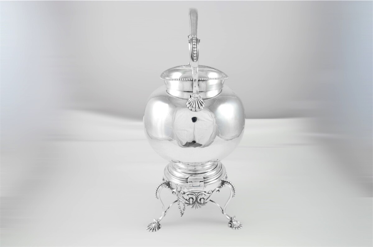 Victorian Silver Plated Spirit Kettle – Queen Anne Style by Harrison Brothers & Howson 1890's - Image 6