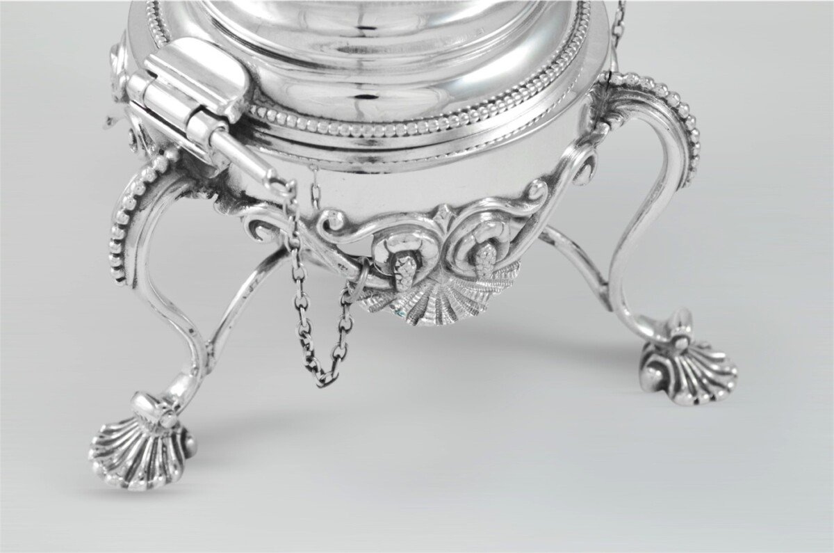 Victorian Silver Plated Spirit Kettle – Queen Anne Style by Harrison Brothers & Howson 1890's - Image 5