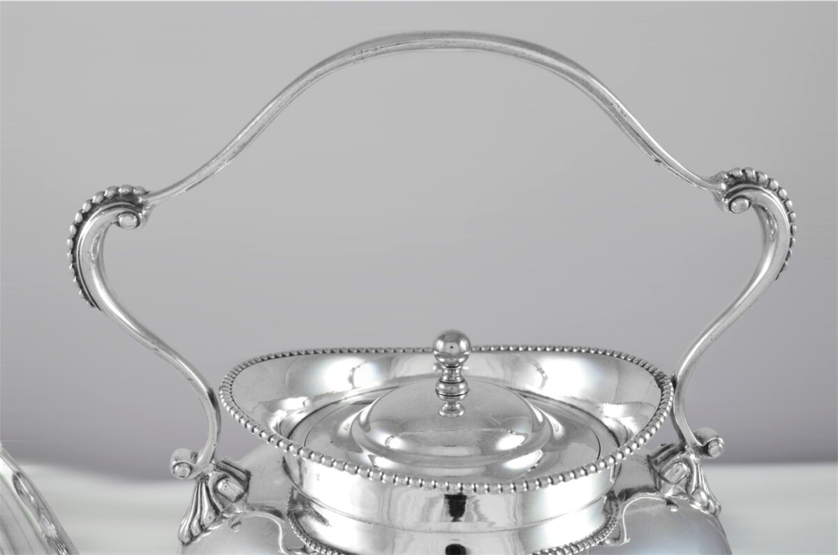 Victorian Silver Plated Spirit Kettle – Queen Anne Style by Harrison Brothers & Howson 1890's - Image 4
