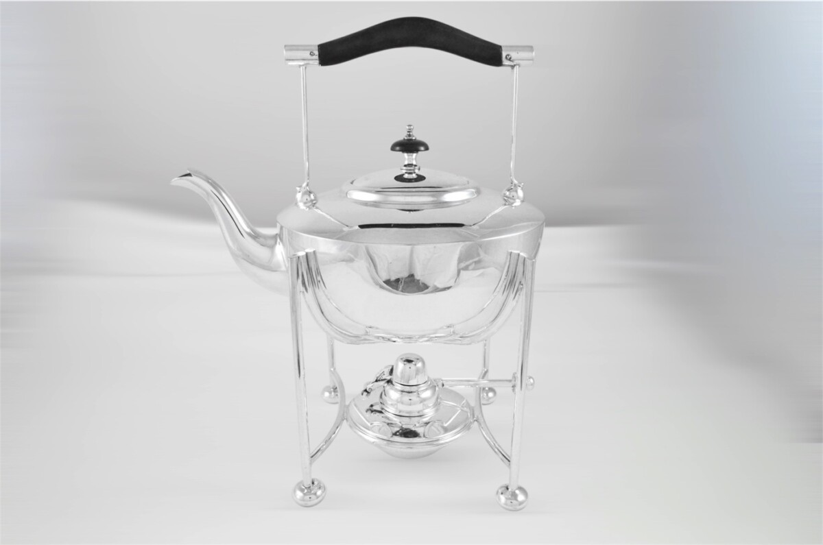 1880's Mappin & Webb Designed Silver Plated Spirit Kettle – Christopher Dresser Style - Fully Restored