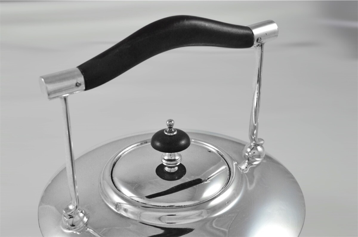 1880's Mappin & Webb Designed Silver Plated Spirit Kettle – Christopher Dresser Style - Fully Restored - Image 6