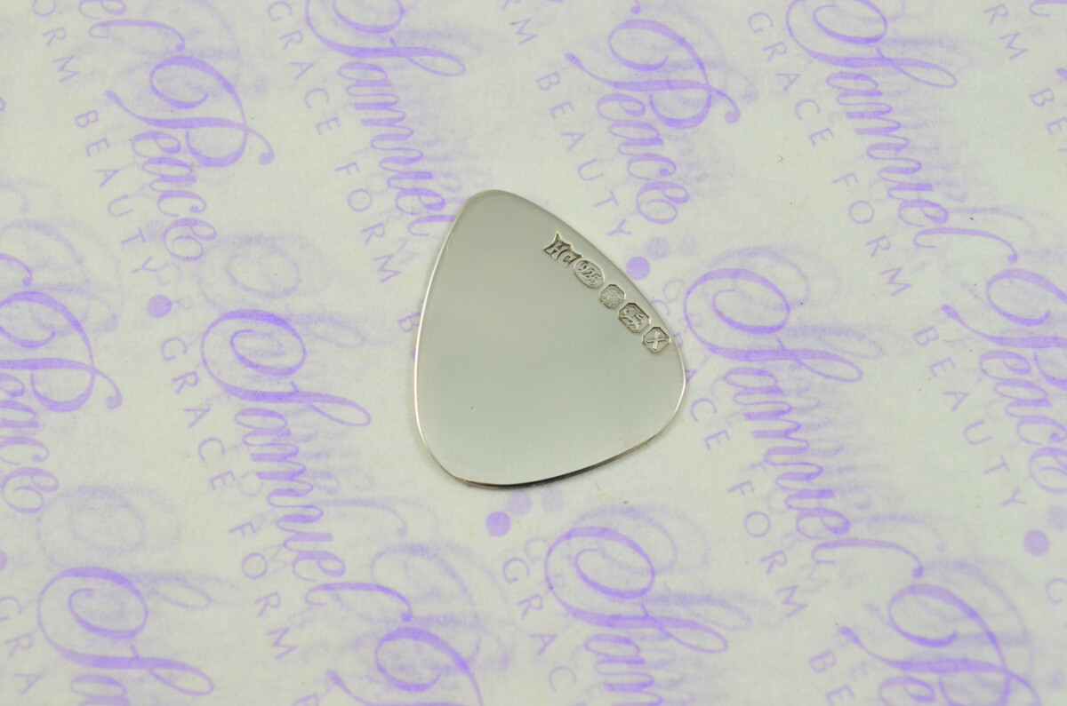 Sterling Silver Hallmarked Plectrum Hallmarked 2022 Made in Sheffield England - Image 2