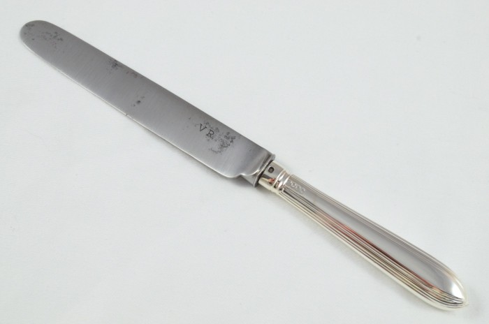 George IV 1820 Sterling Silver Pointed Thread London 6 Dessert Knives Robert Pringle - Image 6