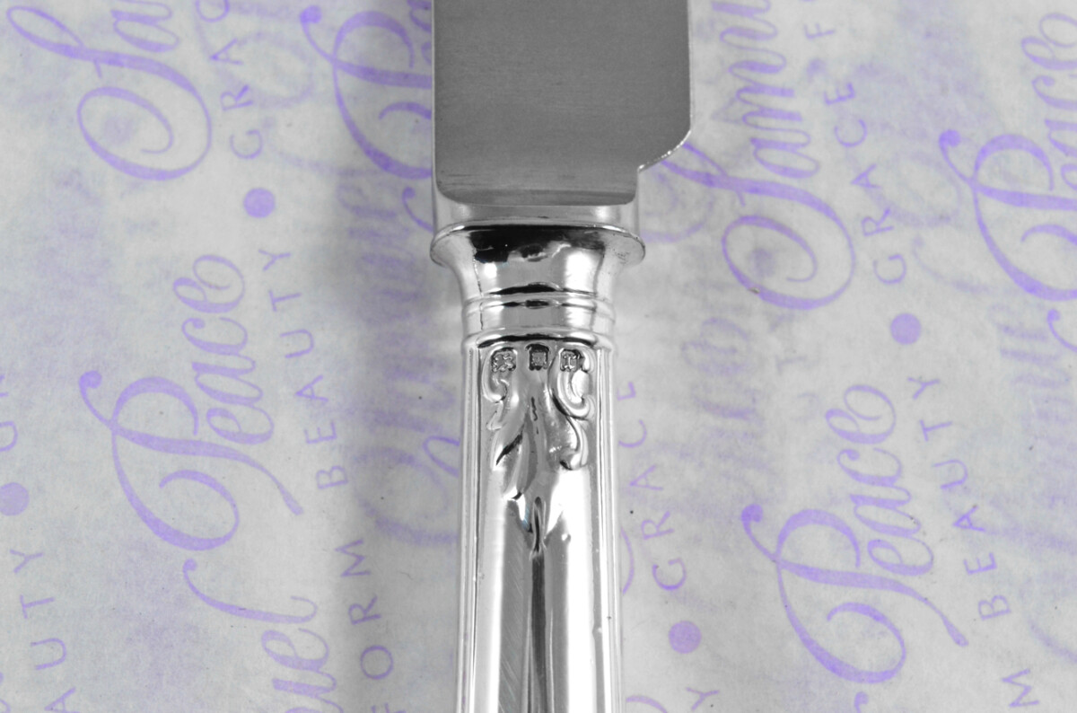 Goldsmiths & Silversmiths London Assayed 12 Dessert Knives Sterling Silver Princess Pattern 1912 - Image 7