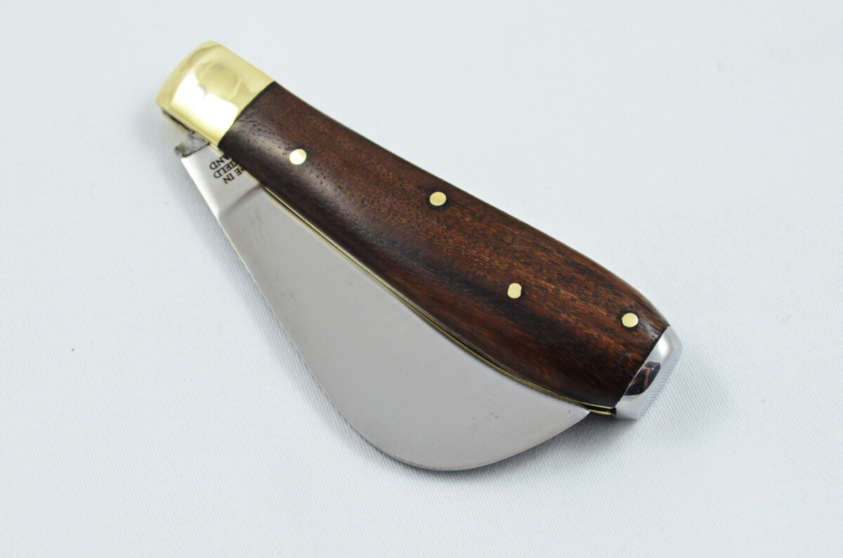 A Handmade D2 Steel Pruning Pen/Pocket Knife - Rosewood Scales Brass Bolster - Image 7