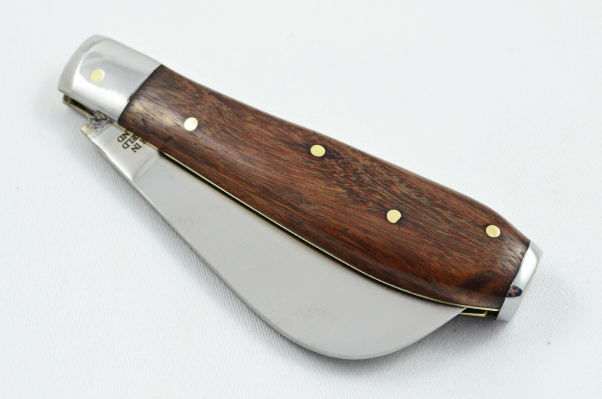 A Handmade D2 Steel Pruning Pen/Pocket Knife - Rosewood Scales Steel Bolster - Image 6