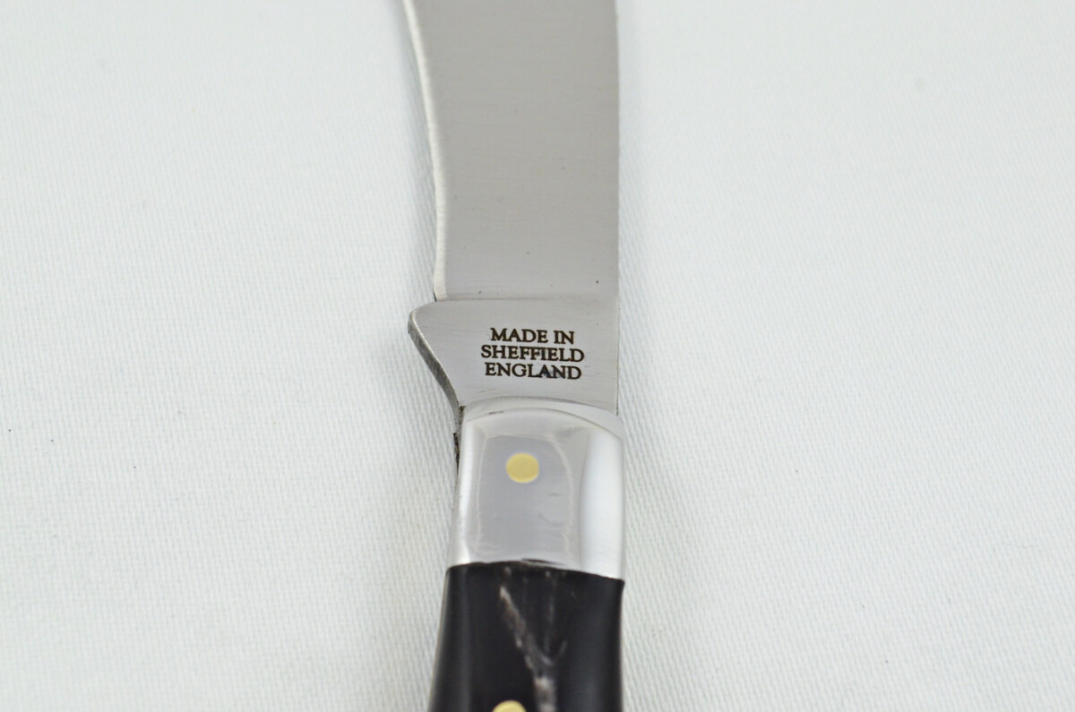 A Handmade D2 Steel Pruning Pen/Pocket Knife - Water Buffalo Scales Steel Bolster - Image 6