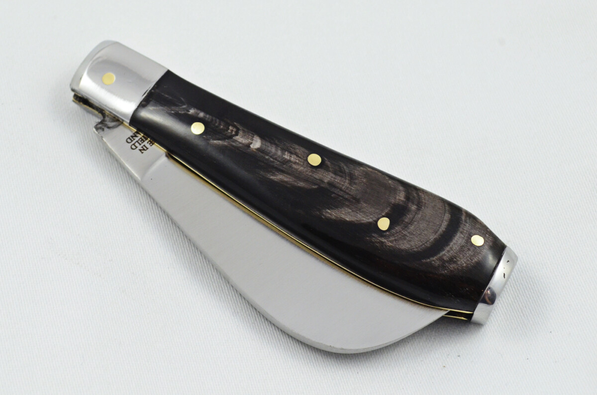 A Handmade D2 Steel Pruning Pen/Pocket Knife - Water Buffalo Scales Steel Bolster - Image 7