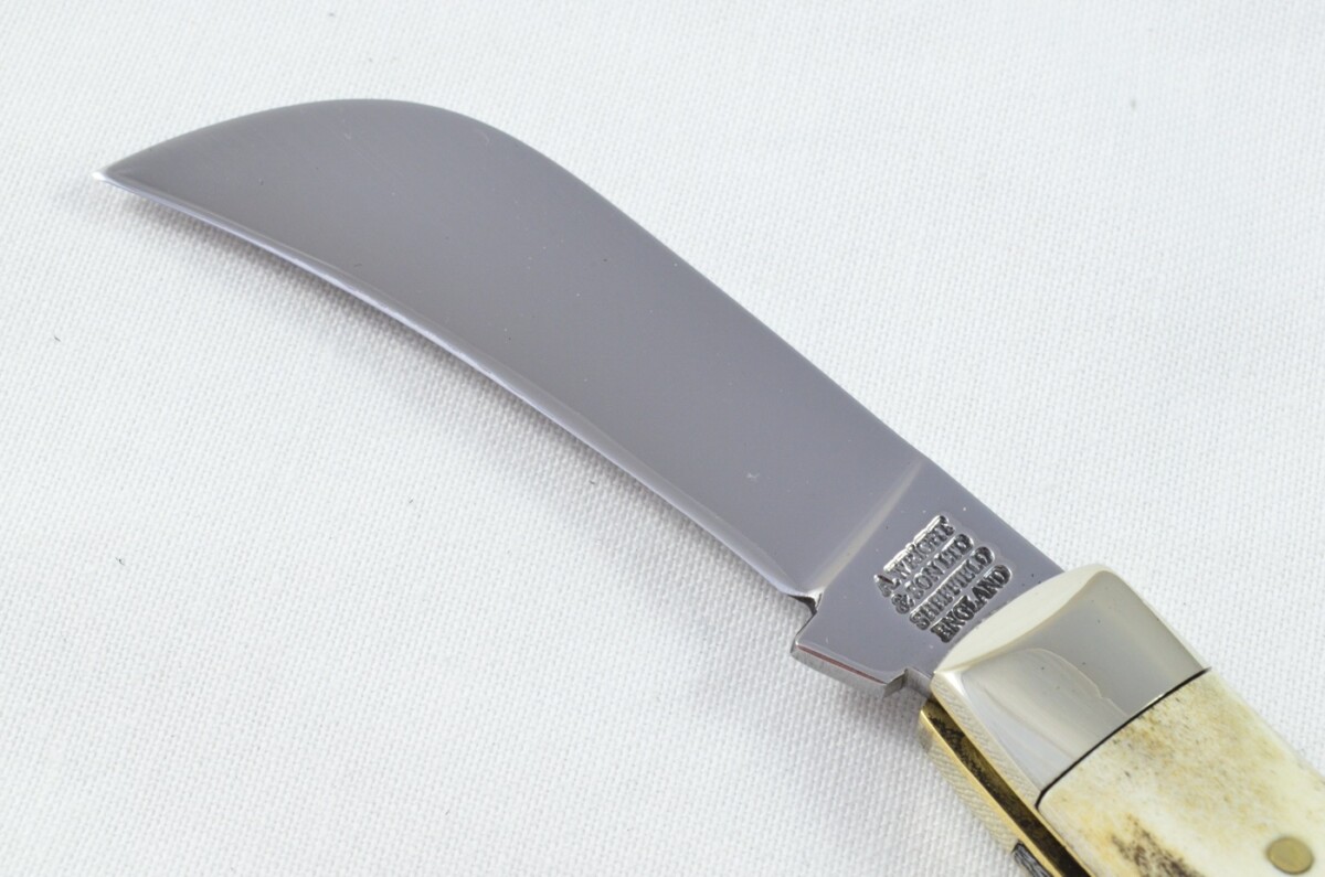 A Brand New Handmade Nickel Capped Pruner Stag Antler Scaled Pen / Pocket Pruning Knife - Image 4