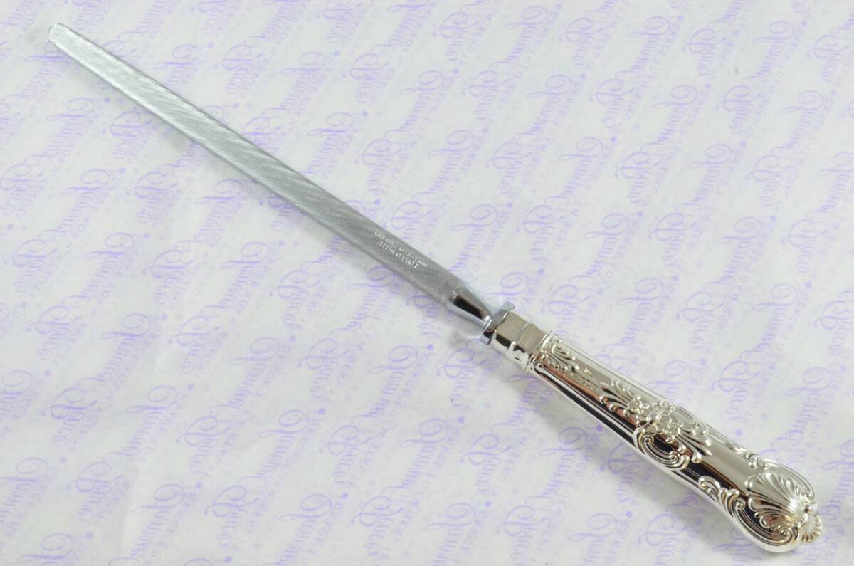 Brand New United Cutlers Sterling Silver Handled 3 Piece Carving Set Queens Pattern 1999 - Image 8