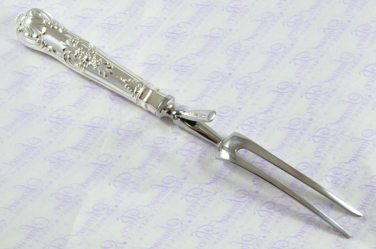 Brand New United Cutlers Sterling Silver Handled 3 Piece Carving Set Queens Pattern 1999 - Image 7