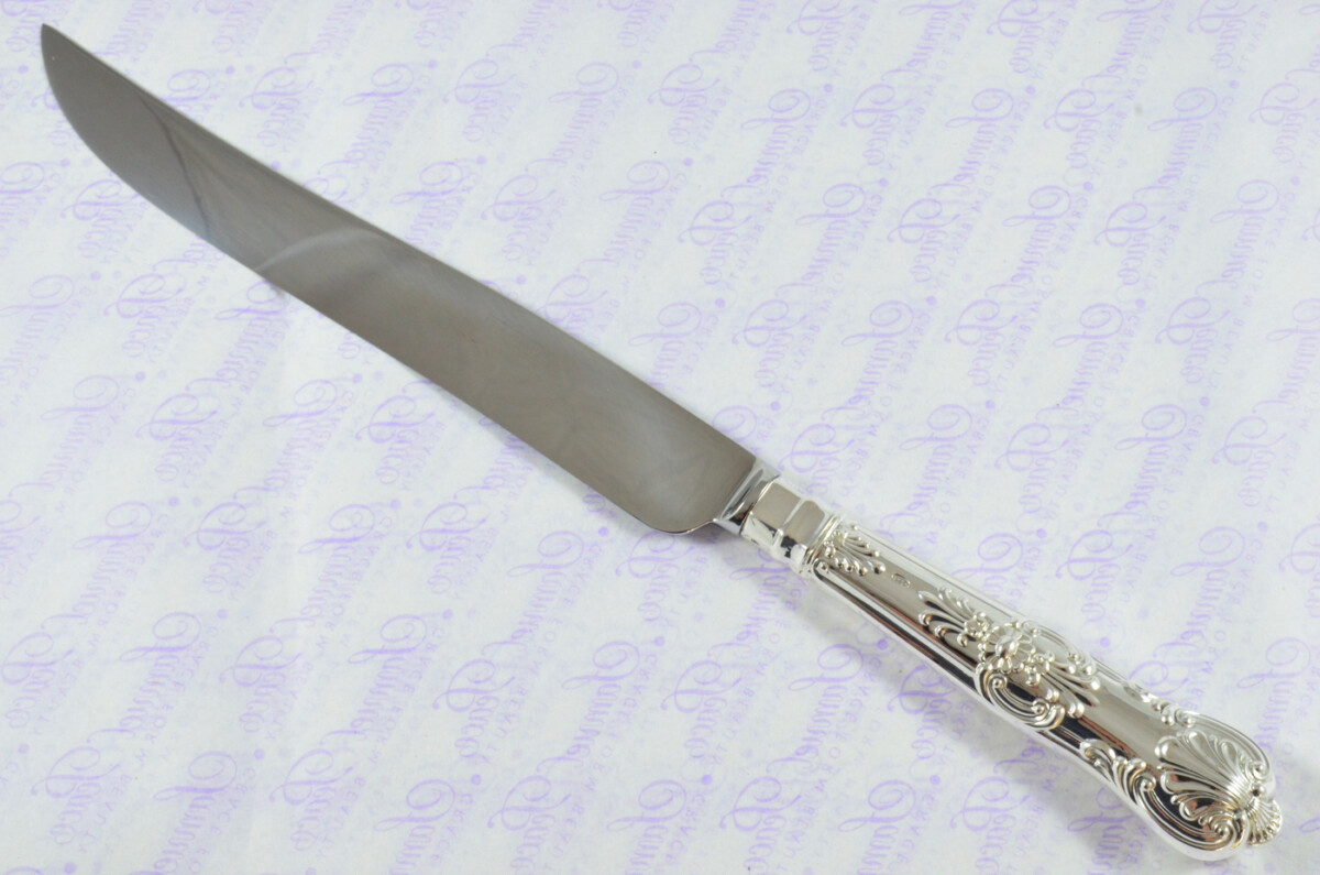 Brand New United Cutlers Sterling Silver Handled 3 Piece Carving Set Queens Pattern 1999 - Image 5
