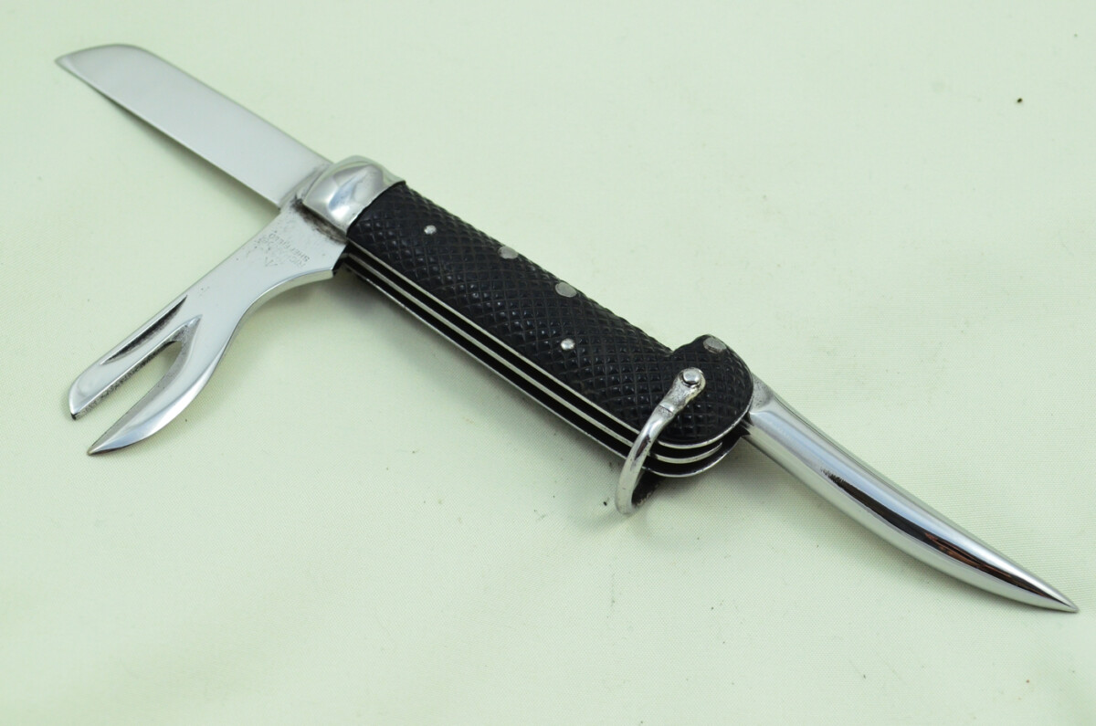Antique British WWII Army Issue Jack Knife Richards Made in Sheffield England 1941 - Image 2