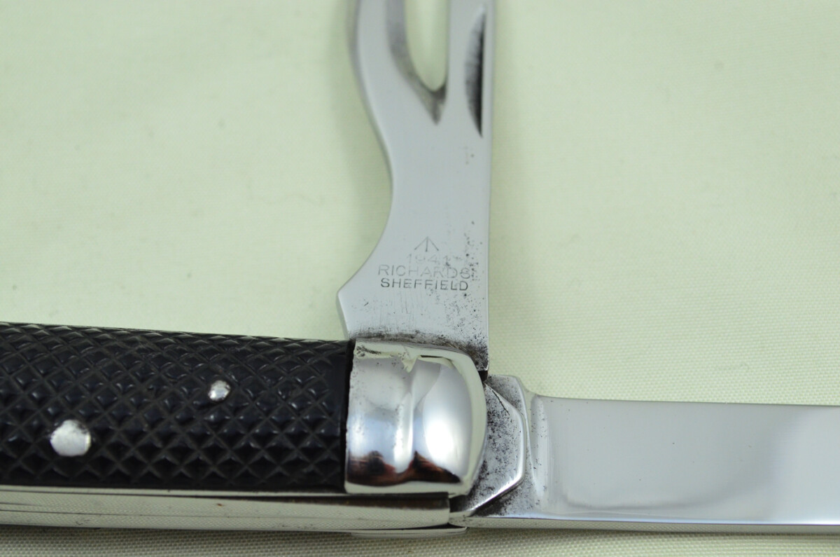 Antique British WWII Army Issue Jack Knife Richards Made in Sheffield England 1941 - Image 7