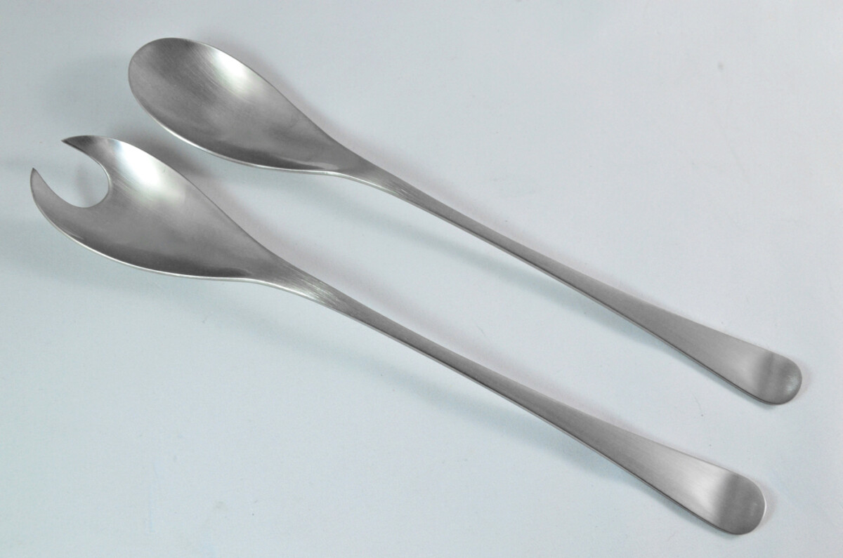 Robert Welch Stainless Steel 18/10 Salad Servers Brushed Finish - Image 3