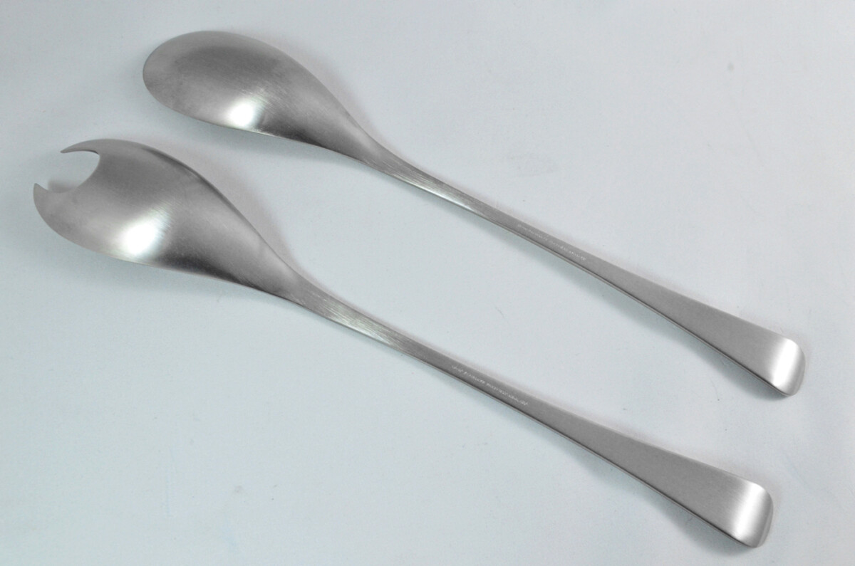 Robert Welch Stainless Steel 18/10 Salad Servers Brushed Finish - Image 2