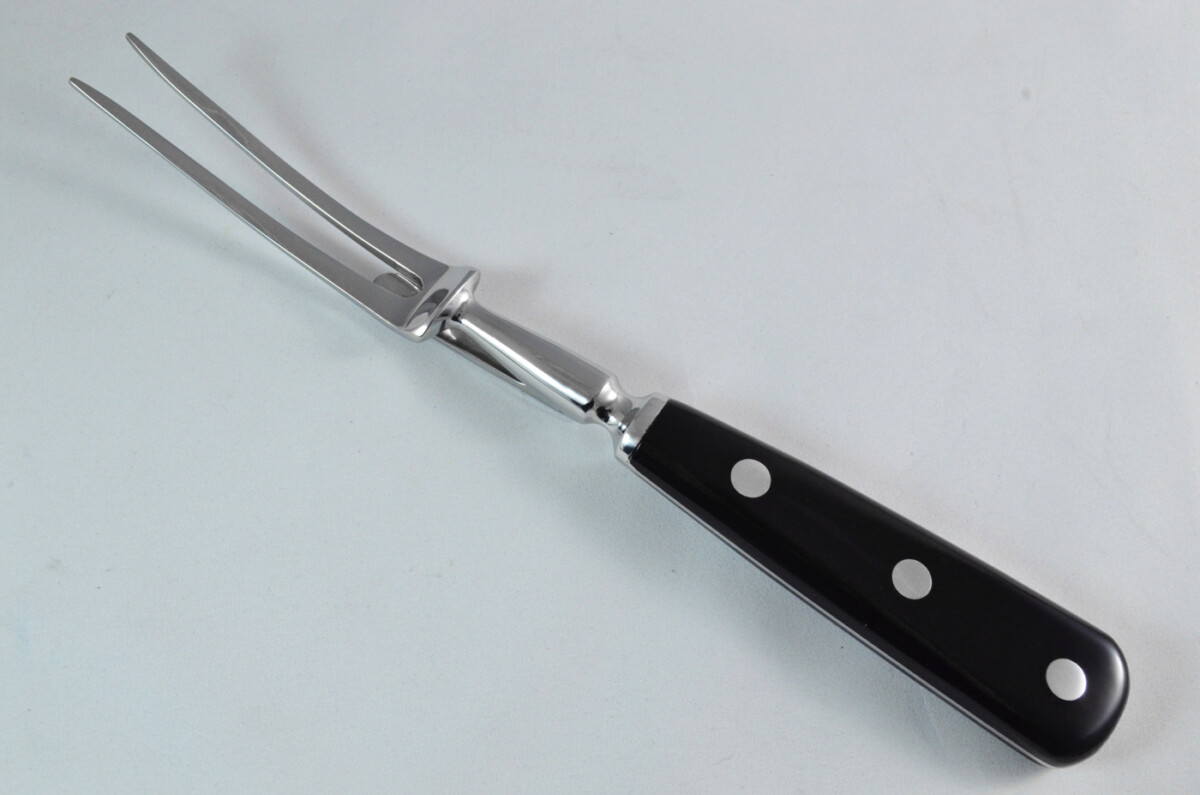 Robert Welch Stainless Steel 18/10 Carving Fork Full Spring Loaded Guard - Image 2