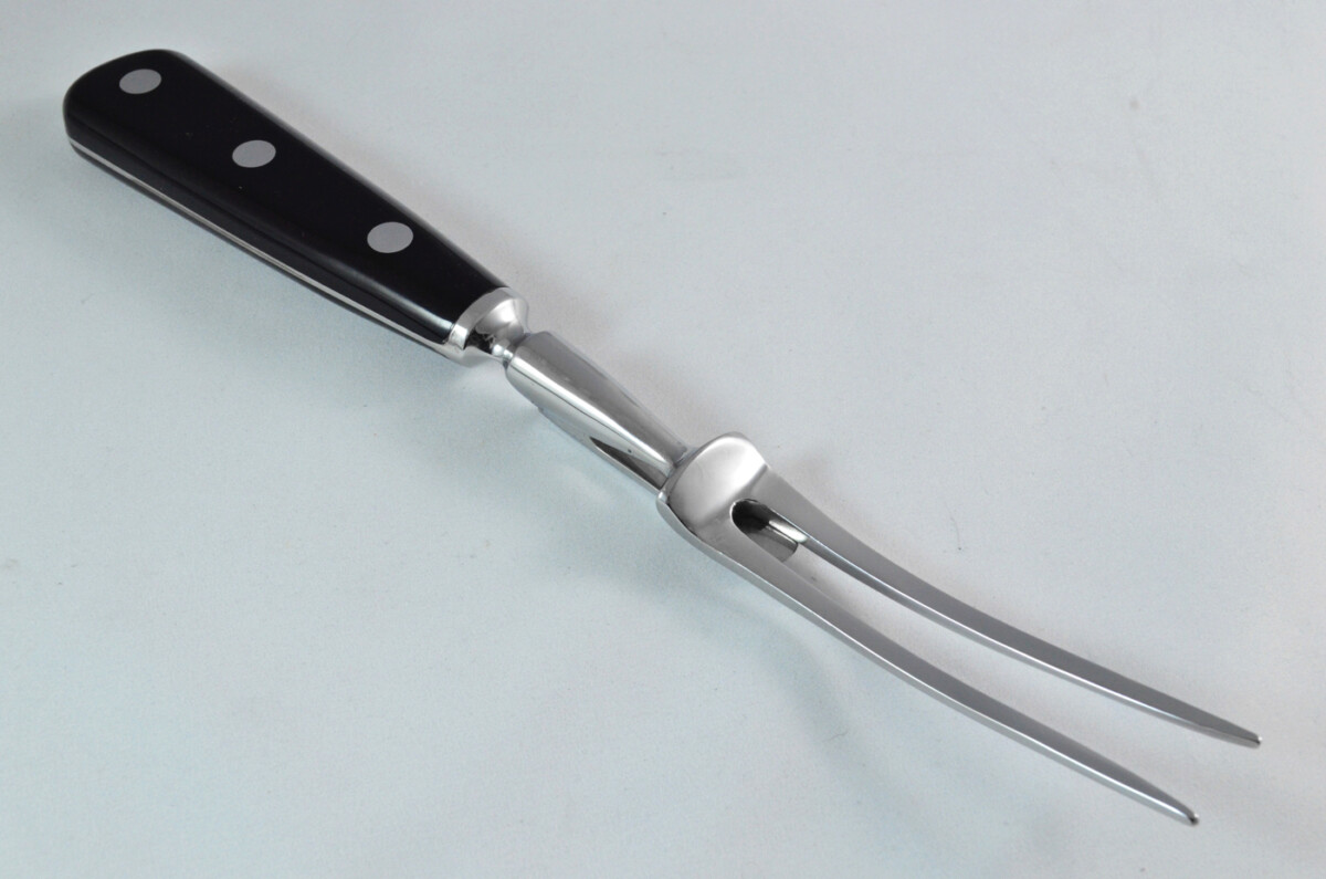 Robert Welch Stainless Steel 18/10 Carving Fork Full Spring Loaded Guard - Image 8