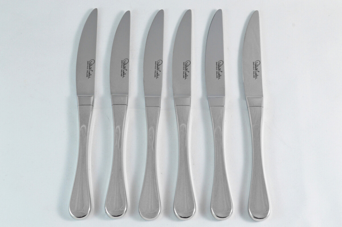 Robert Welch Stainless Steel 18/10 Set of Six Plain Edge Steak Knives Mirror Polished