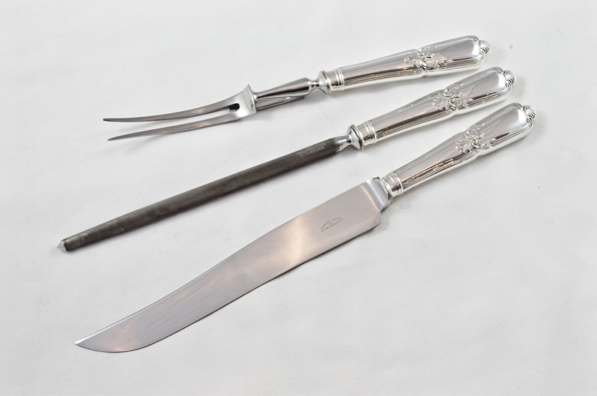 Antique Harrods Canteen of Cutlery By Roberts & Belk Sheffield - Silver Plated - Louis XIV Pattern - 132 Pieces - Image 8