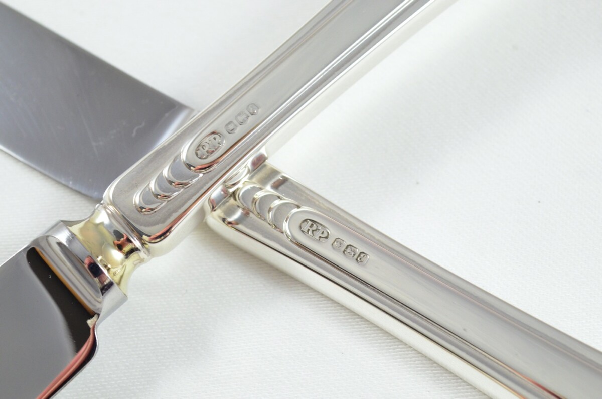 1972 Sterling Silver Royal Prince Pattern Sheffield 6 Dinner & 6 Dessert Knives Robert Pringle - Image 3