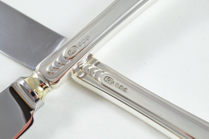 1972 Sterling Silver Royal Prince Pattern Sheffield 6 Dinner & 6 Dessert Knives Robert Pringle - Image 3