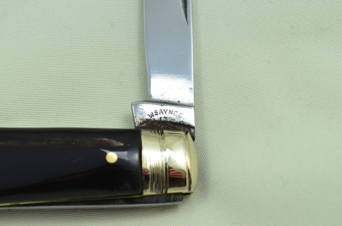 W. Saynor Sheffield Made 1 Blade Buffalo Scaled Pen Knife C1900 - Image 3