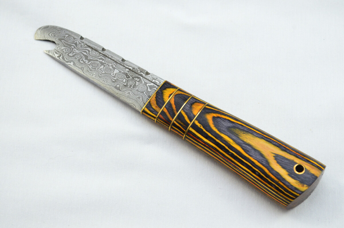 New Fantastic Genuine Laminate Handle Sgian Dubh Bottle Opener Damascus Steel Made in Sheffield England - Image 2