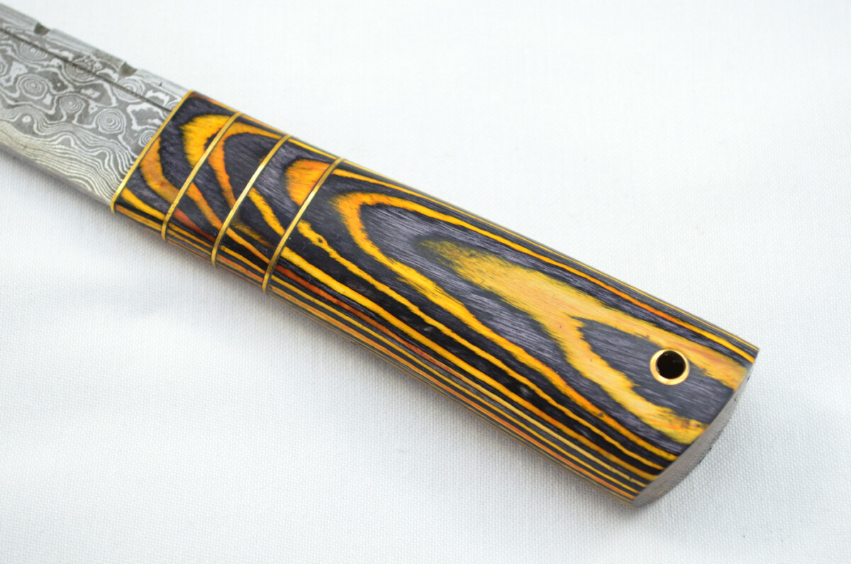 New Fantastic Genuine Laminate Handle Sgian Dubh Bottle Opener Damascus Steel Made in Sheffield England - Image 4