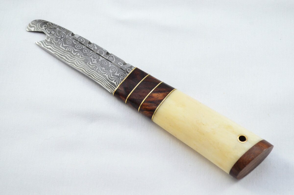 New Fantastic Genuine Laminate Handle Sgian Dubh Bottle Opener Damascus Steel Made in Sheffield England - Image 2