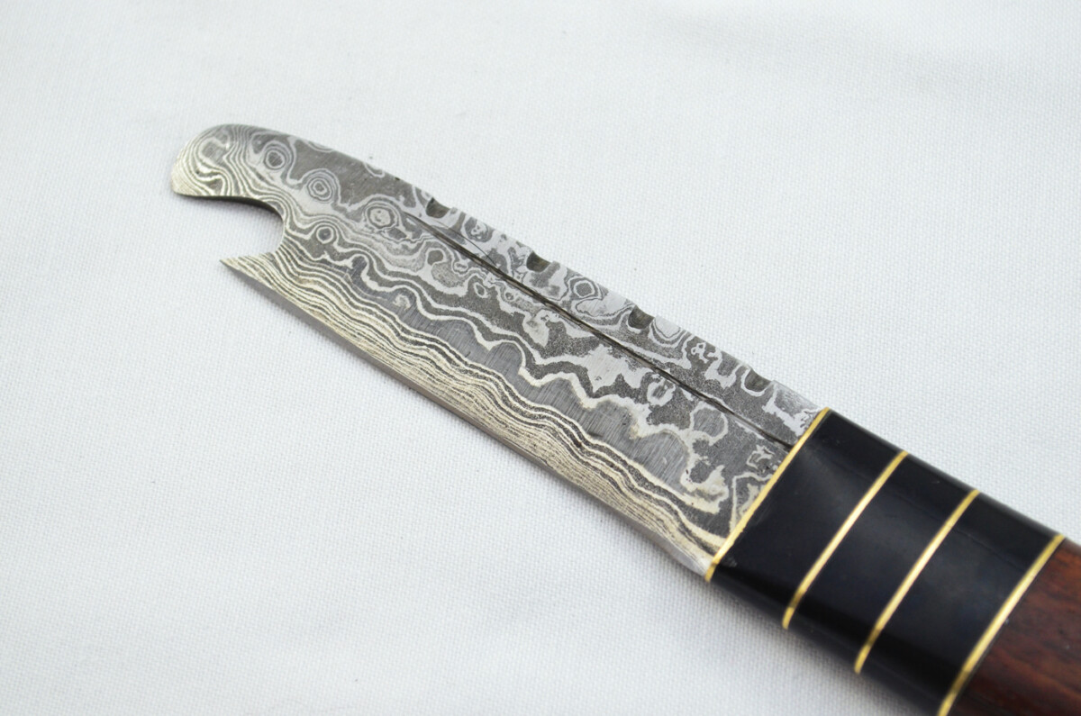 New Fantastic Genuine Laminate Handle Sgian Dubh Bottle Opener Damascus Steel Made in Sheffield England - Image 3