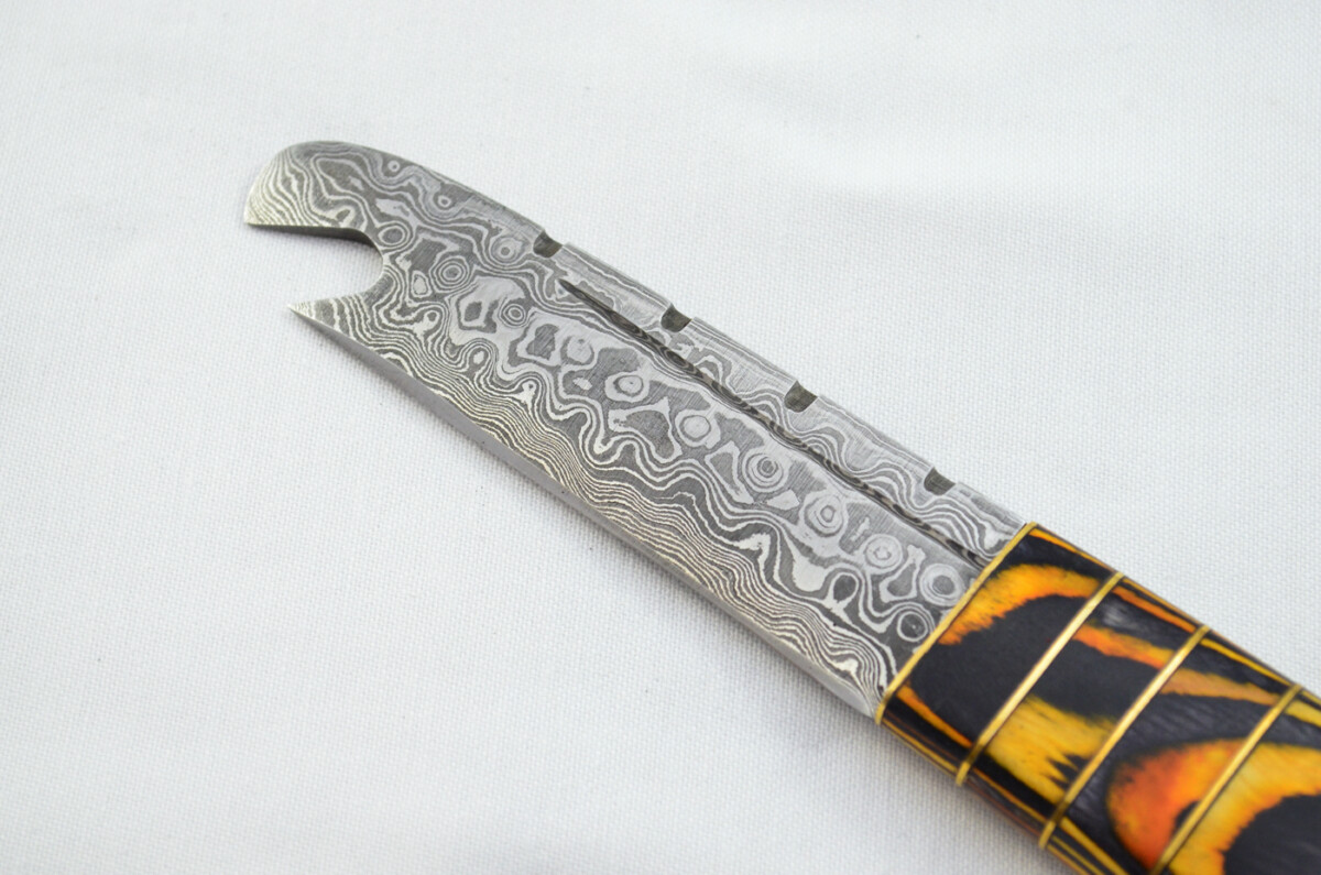 New Fantastic Genuine Laminate Handle Sgian Dubh Bottle Opener Damascus Steel Made in Sheffield England - Image 3