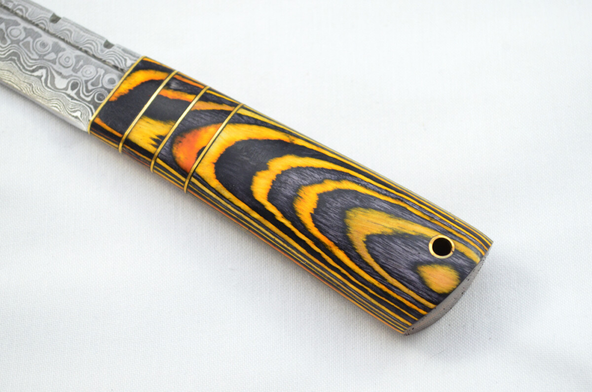 New Fantastic Genuine Laminate Handle Sgian Dubh Bottle Opener Damascus Steel Made in Sheffield England - Image 4