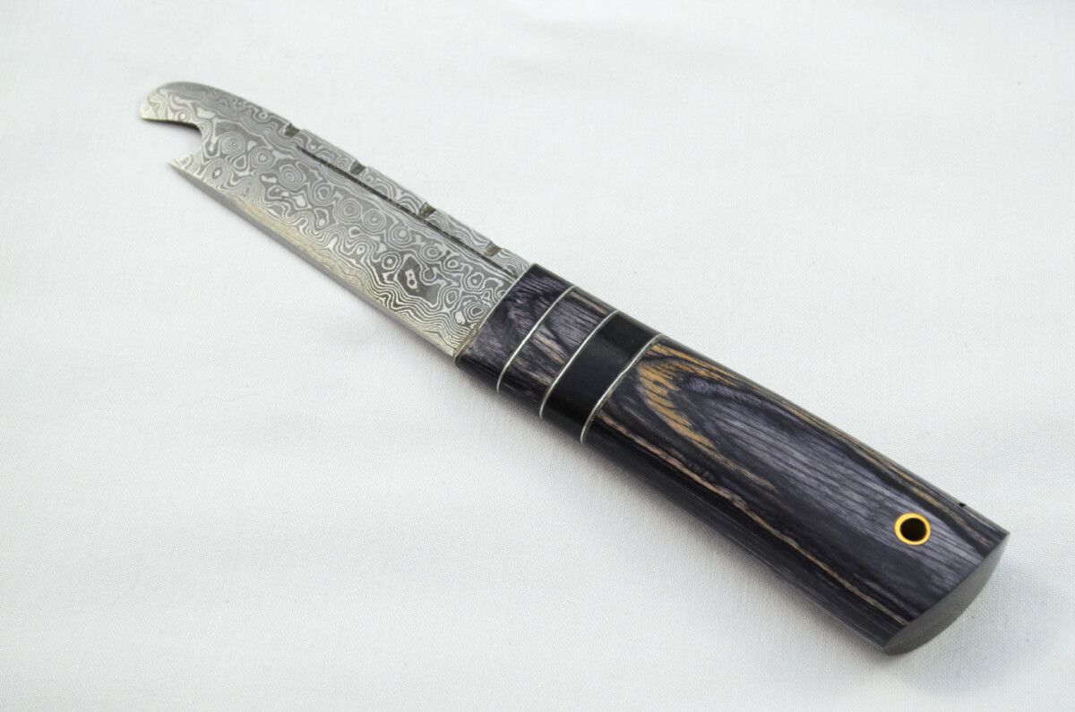 New Fantastic Genuine Laminate Handle Sgian Dubh Bottle Opener Damascus Steel Made in Sheffield England - Image 2