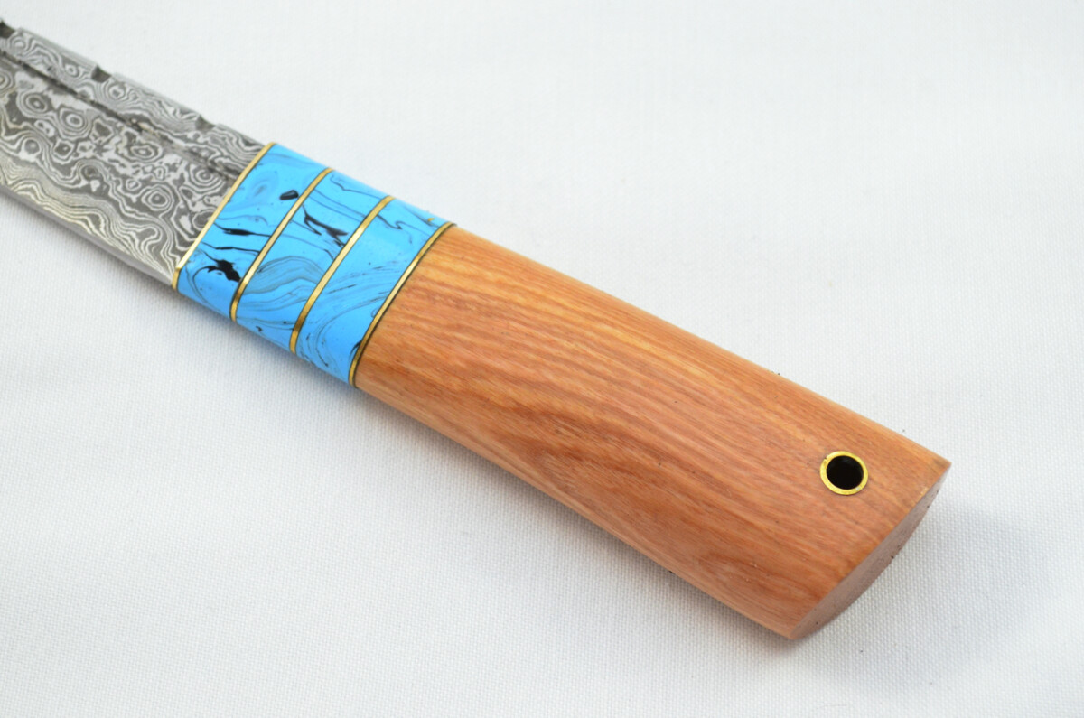 New Fantastic Genuine Laminate Handle Sgian Dubh Bottle Opener Damascus Steel Made in Sheffield England - Image 4