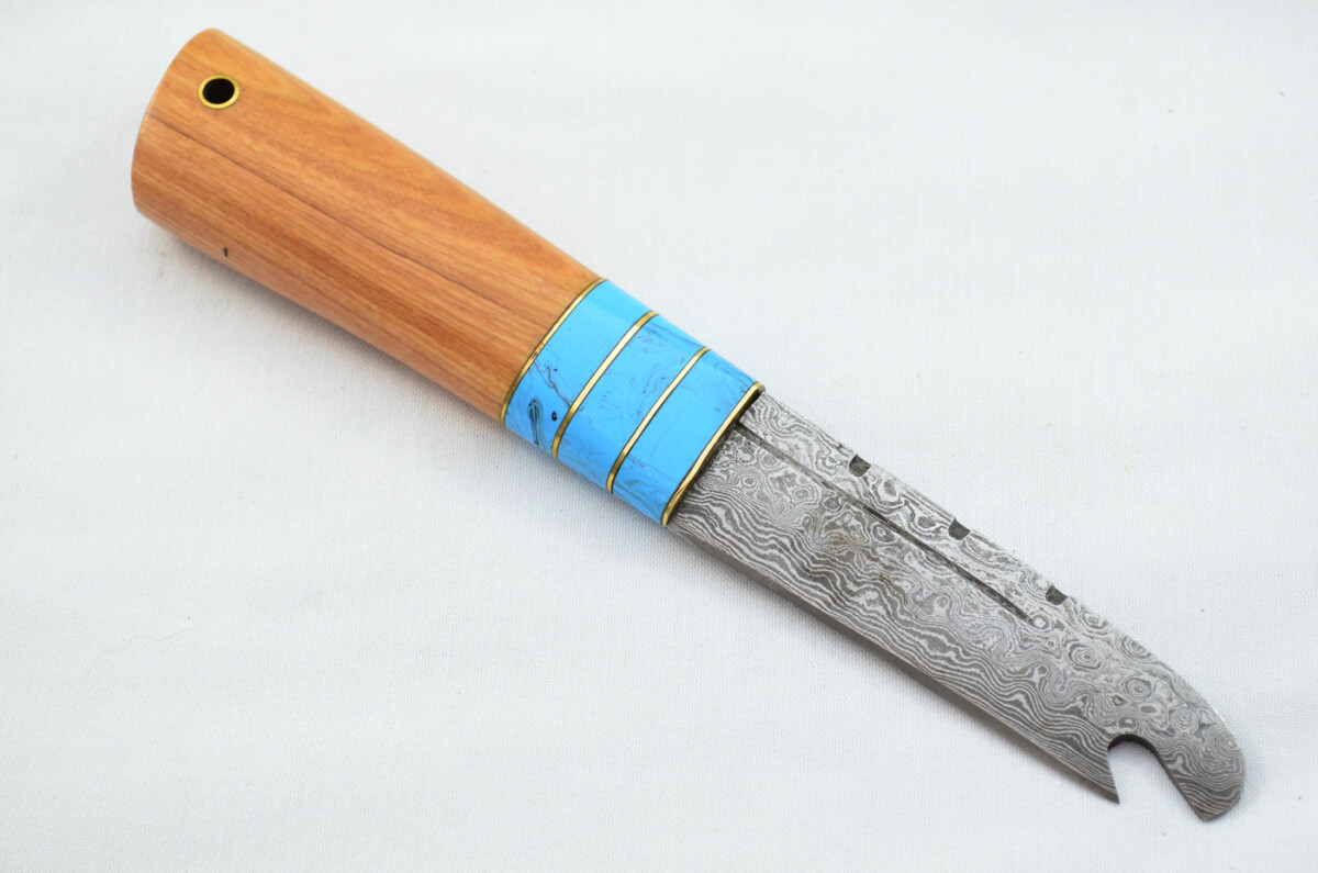 New Fantastic Genuine Laminate Handle Sgian Dubh Bottle Opener Damascus Steel Made in Sheffield England - Image 3