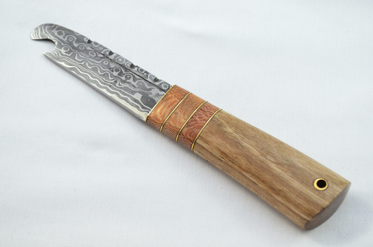 New Fantastic Genuine Laminate Handle Sgian Dubh Bottle Opener Damascus Steel Made in Sheffield England - Image 5