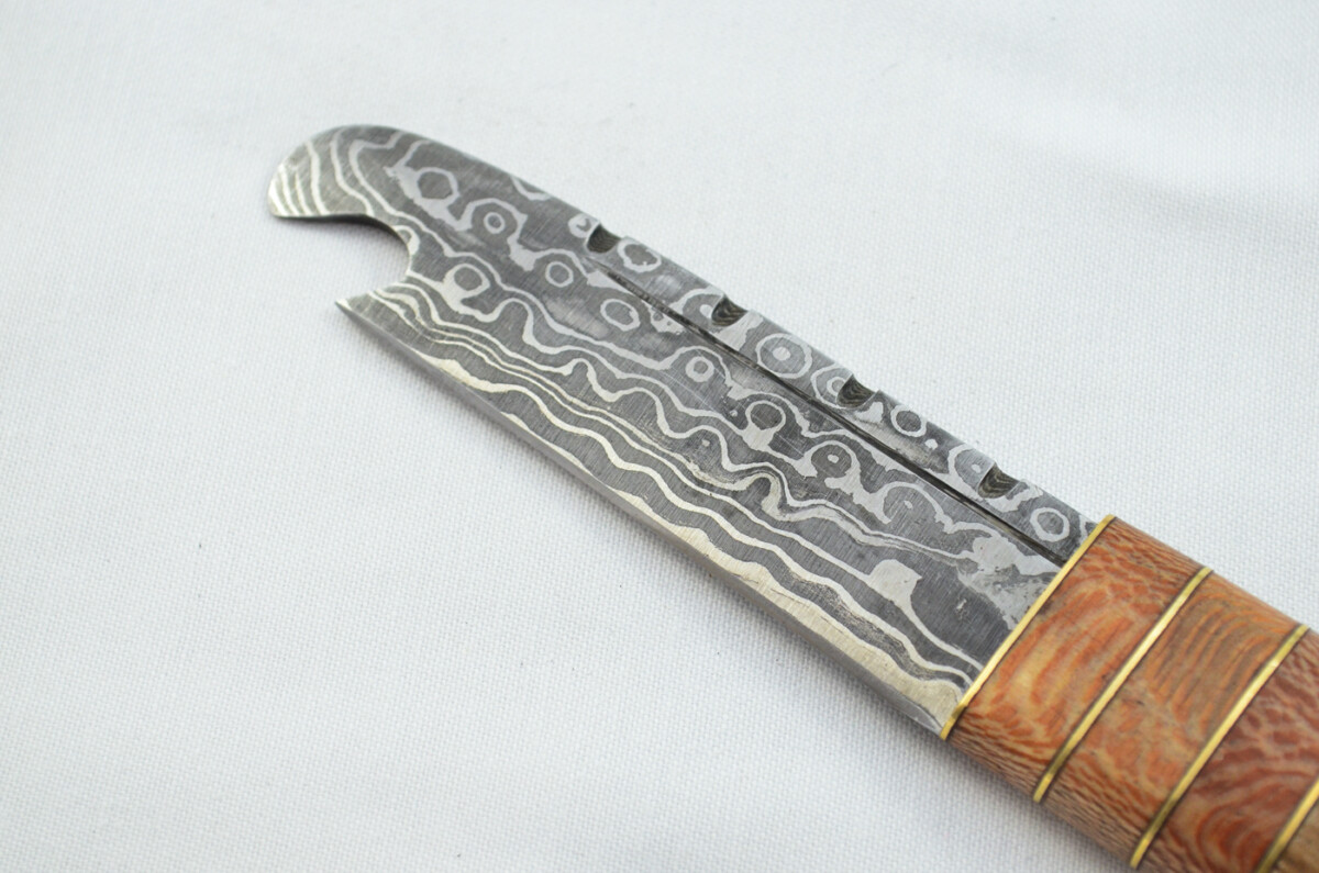 New Fantastic Genuine Laminate Handle Sgian Dubh Bottle Opener Damascus Steel Made in Sheffield England - Image 4