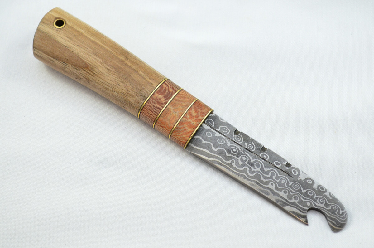 New Fantastic Genuine Laminate Handle Sgian Dubh Bottle Opener Damascus Steel Made in Sheffield England - Image 2