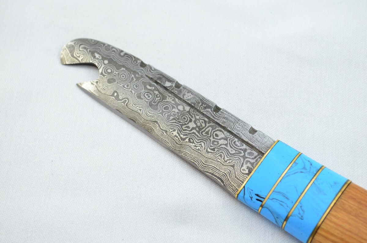New Fantastic Genuine Laminate Handle Sgian Dubh Bottle Opener Damascus Steel Made in Sheffield England - Image 4