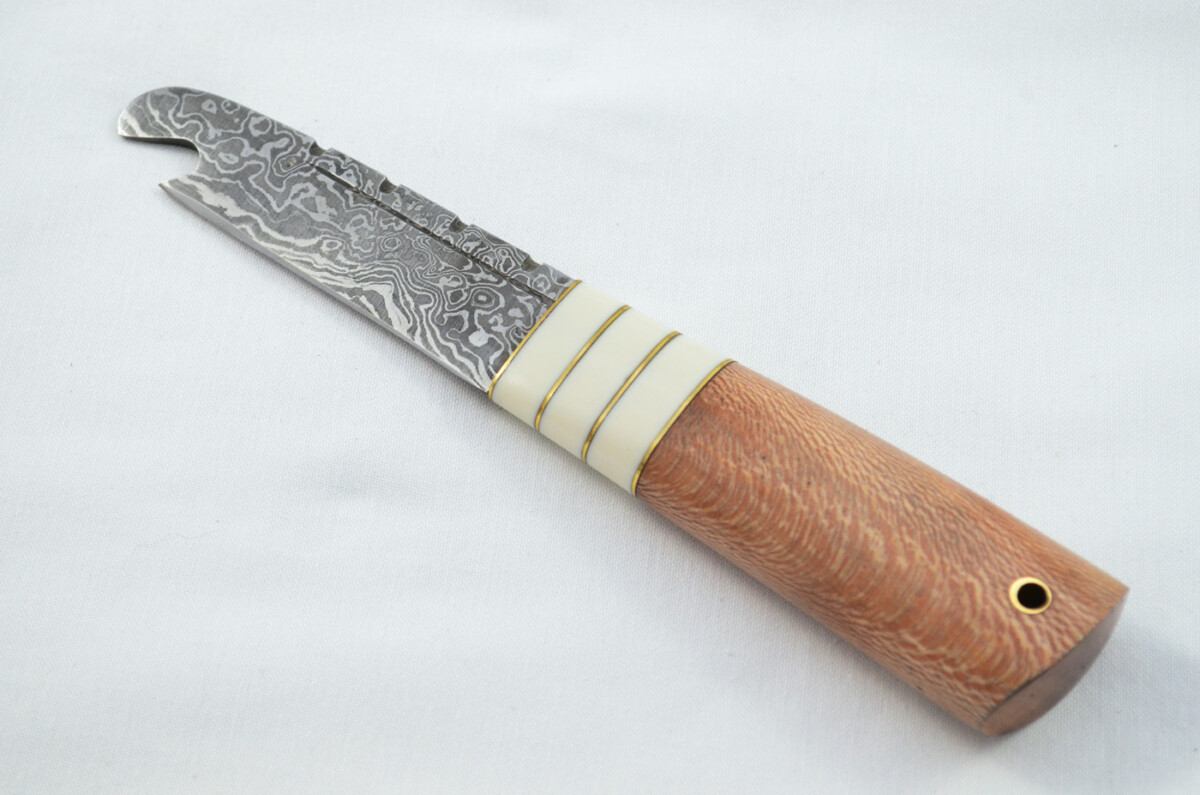 New Fantastic Genuine Laminate Handle Sgian Dubh Bottle Opener Damascus Steel Made in Sheffield England - Image 4