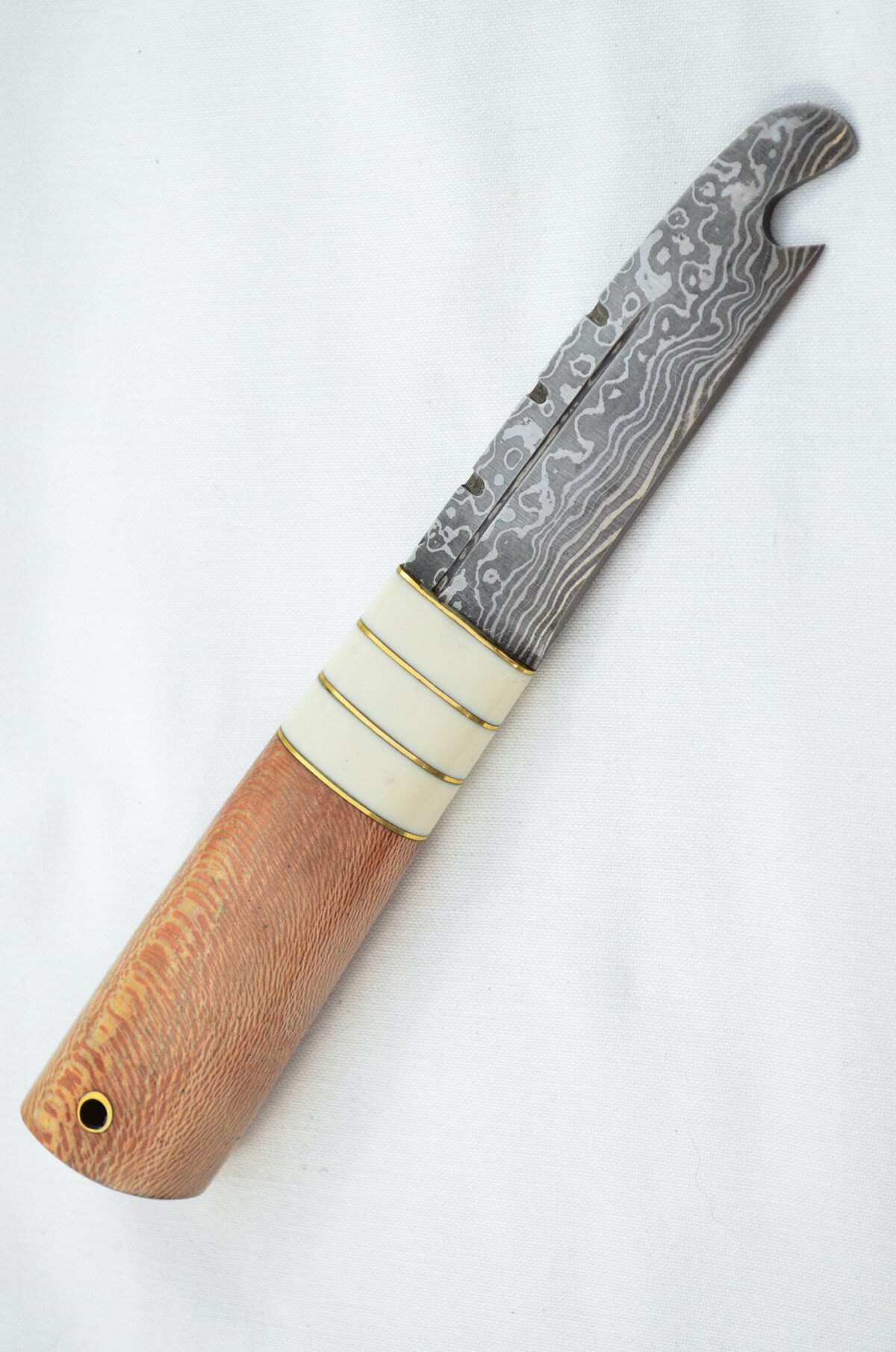 New Fantastic Genuine Laminate Handle Sgian Dubh Bottle Opener Damascus Steel Made in Sheffield England - Image 3