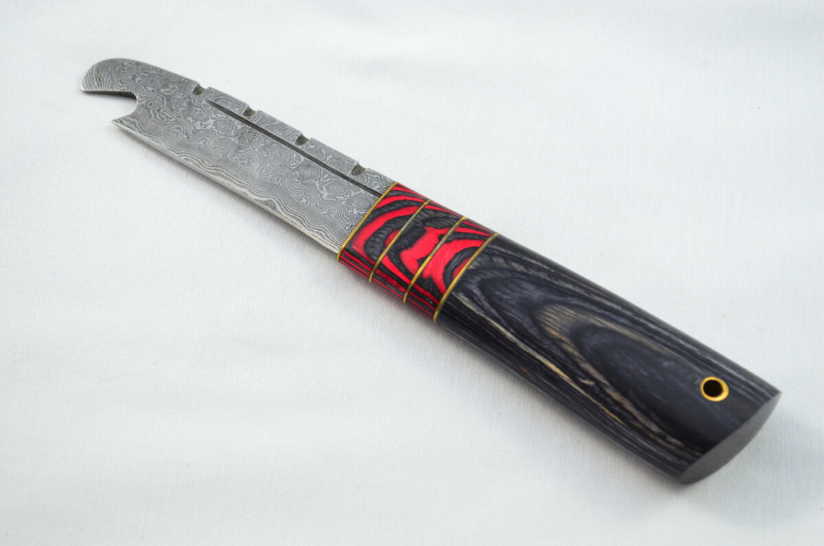 New Fantastic Genuine Laminate Handle Sgian Dubh Bottle Opener Damascus Steel Made in Sheffield England - Image 2