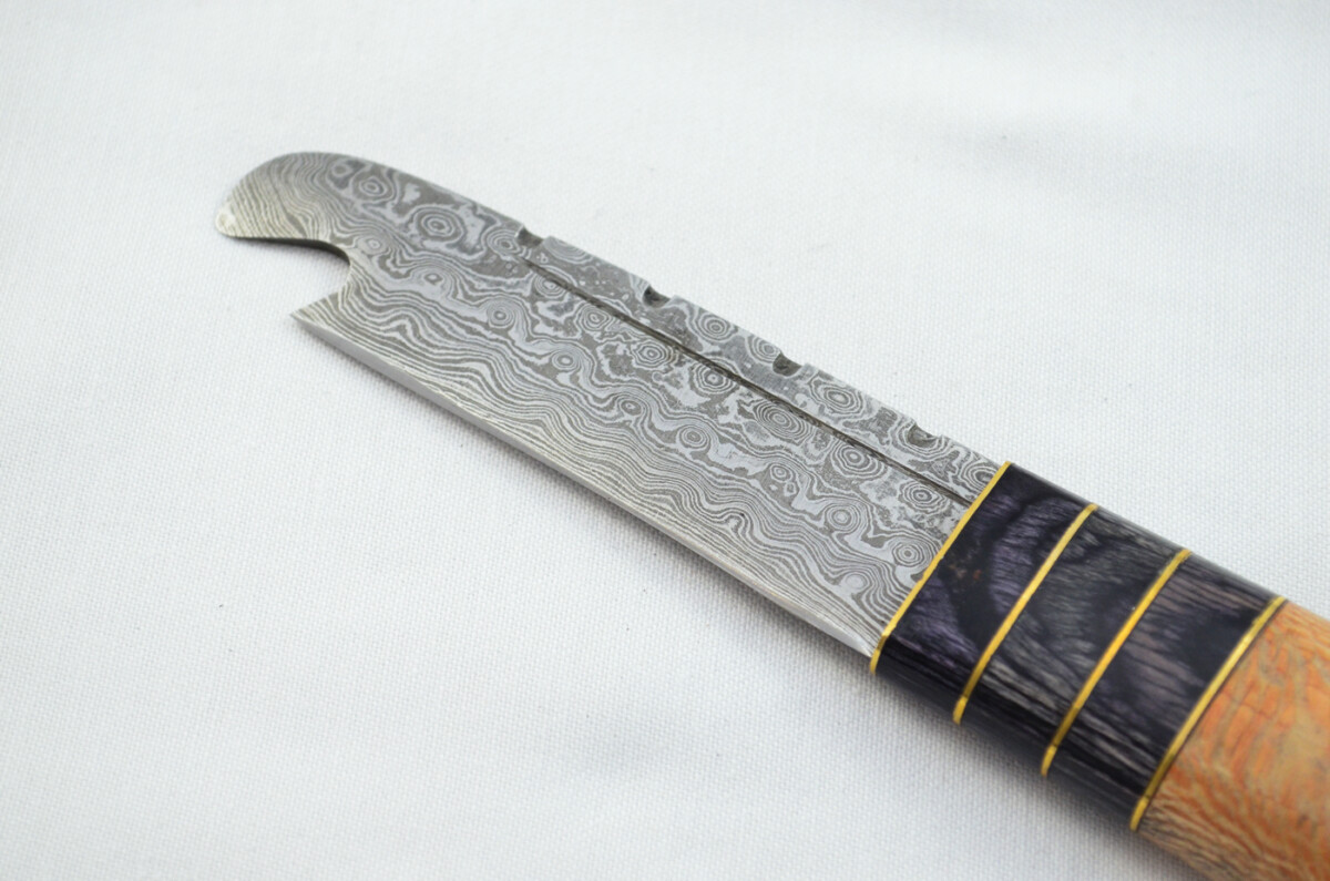 New Fantastic Genuine Laminate Handle Sgian Dubh Bottle Opener Damascus Steel Made in Sheffield England - Image 3