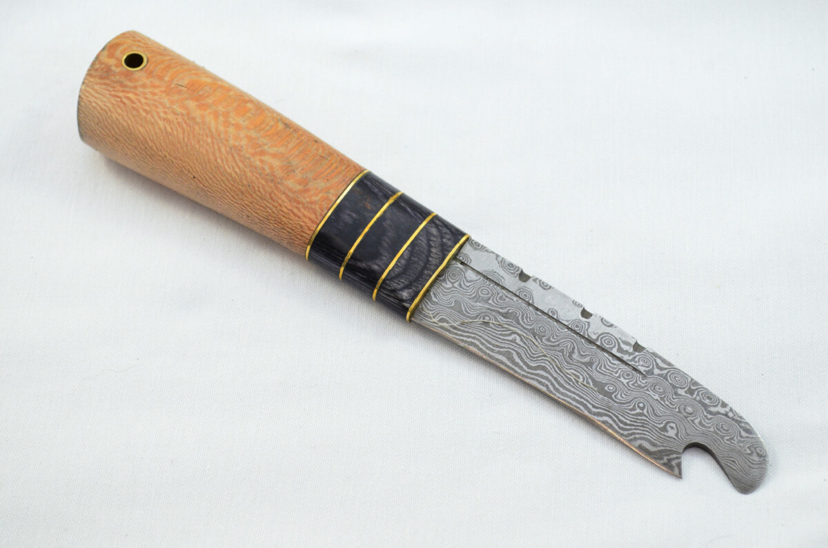 New Fantastic Genuine Laminate Handle Sgian Dubh Bottle Opener Damascus Steel Made in Sheffield England - Image 5