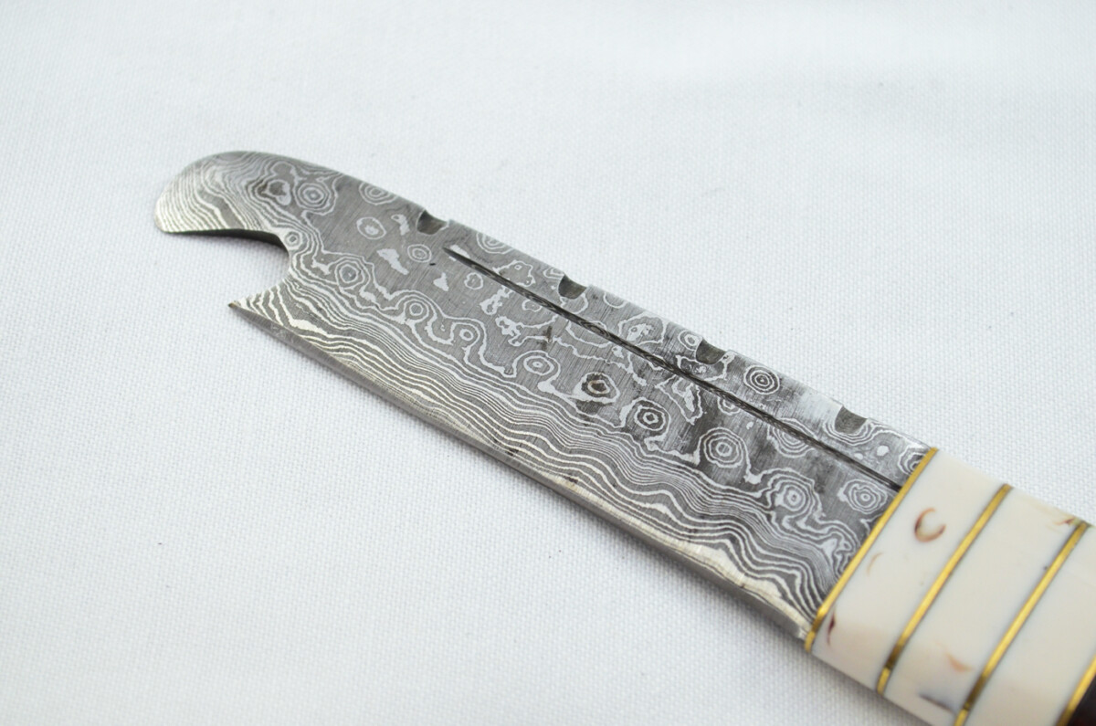 New Fantastic Genuine Laminate Handle Sgian Dubh Bottle Opener Damascus Steel Made in Sheffield England - Image 3