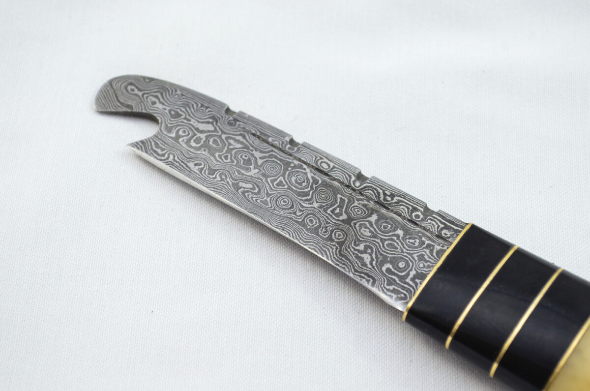 New Fantastic Genuine Laminate Handle Sgian Dubh Bottle Opener Damascus Steel Made in Sheffield England - Image 3